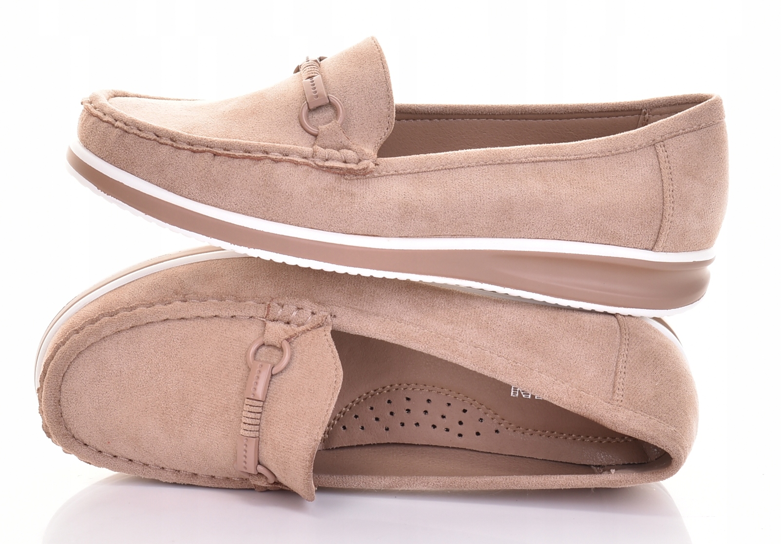 Klasyczne Mokasyny Damskie Zamszowe Buty Wsuwane