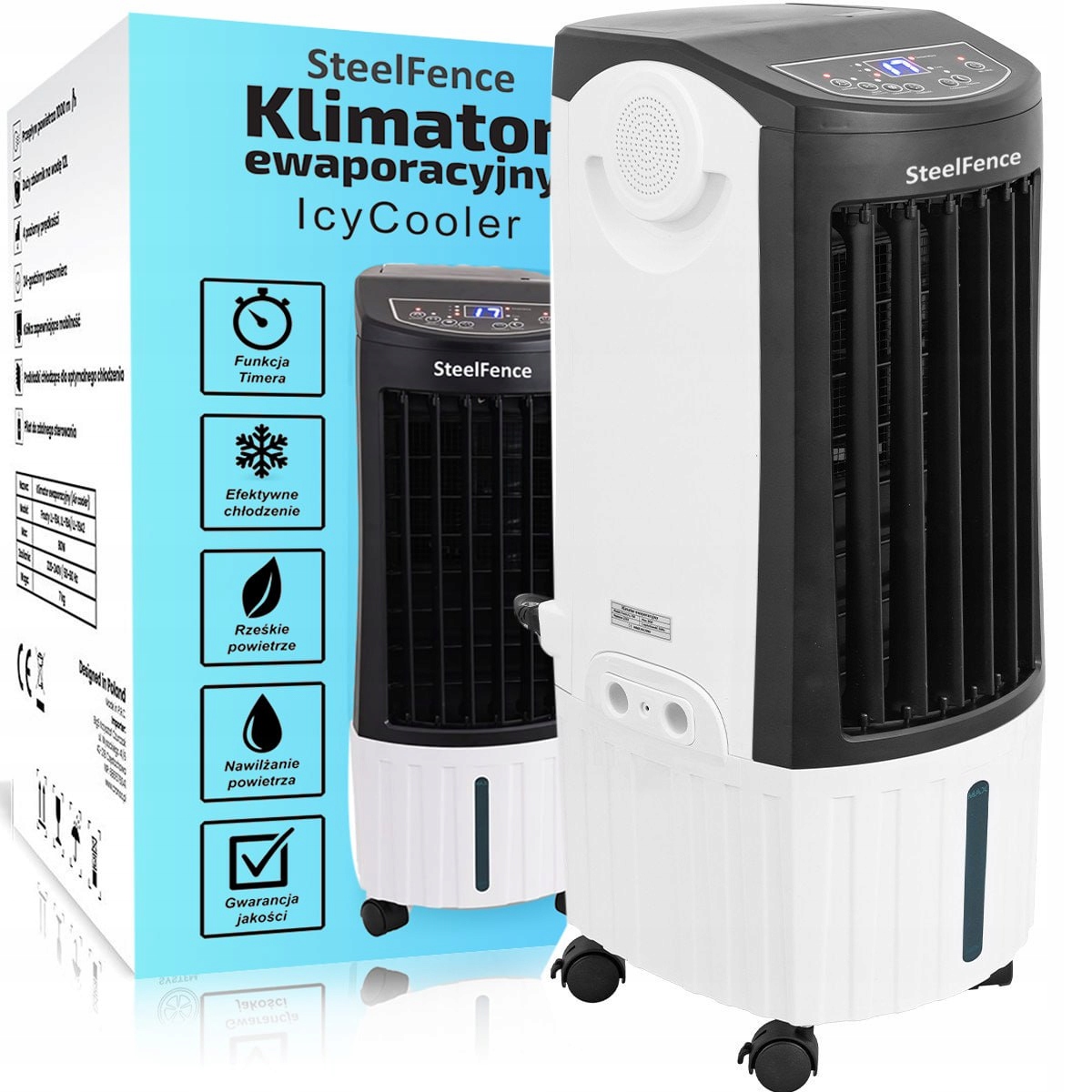 Klimator Klimatyzer Wodny Przenośny 12L Jonizacja Pilot 5w1 Premium