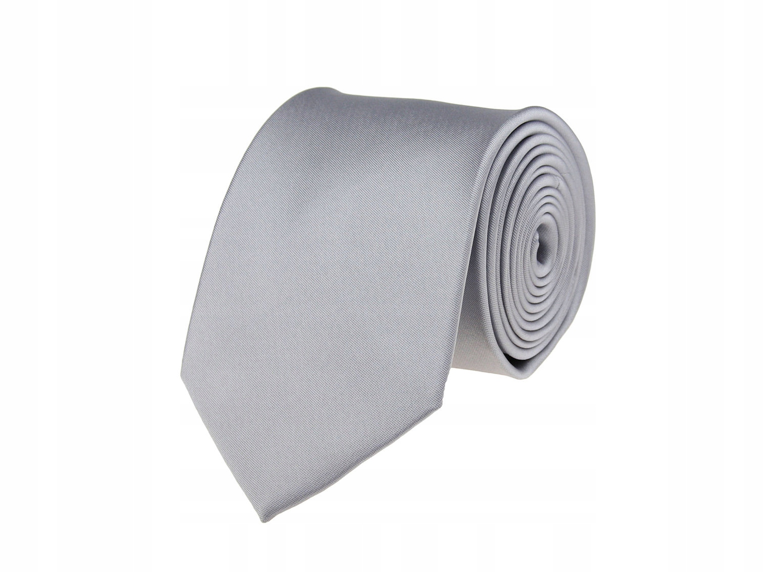 

Szeroki Krawat Męski Jednokolorowy Szary Stalowy