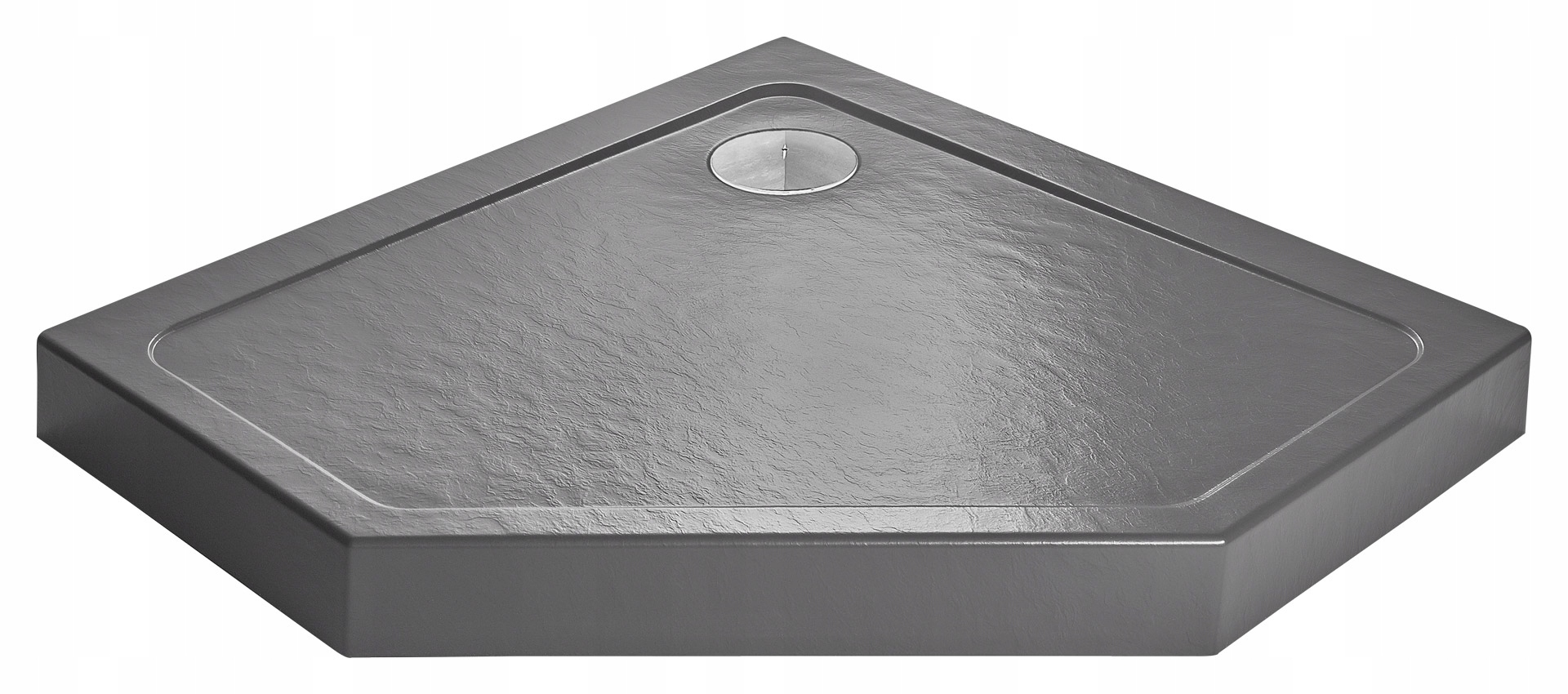 Brodzik pięciokątny Doros Pt Compact Stone Antracytowy 100x100 Radaway
