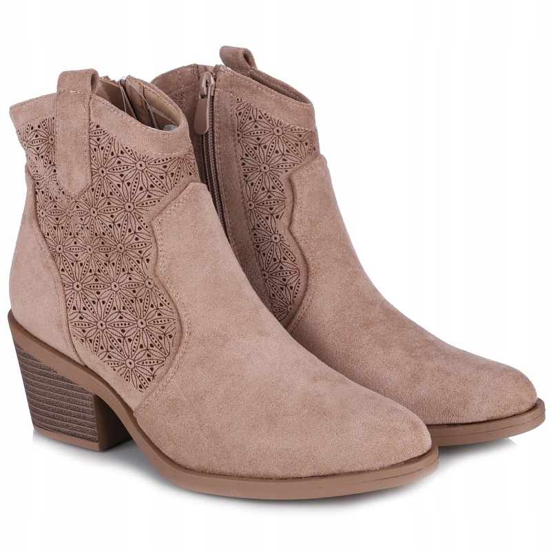 Dámské kotníkové boty S.Barski HY61-8013 Beige béžové Eko VEL..41