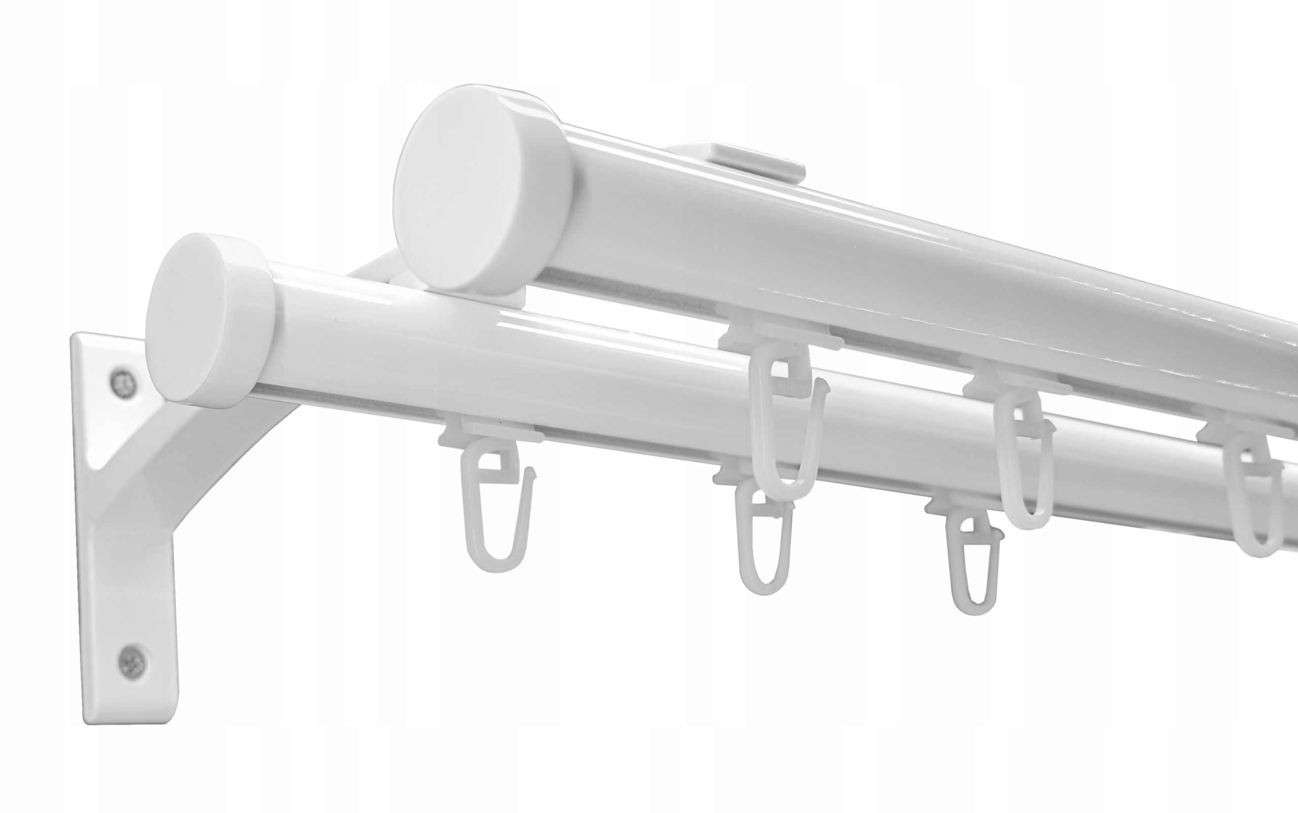 Garnýž Karniš Alu 20+20 mm Bílý 300 cm se špendlíky