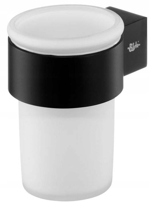 AKCESORIA KUBEK NA SZCZOTKI CZARNY MATOWY RETRO