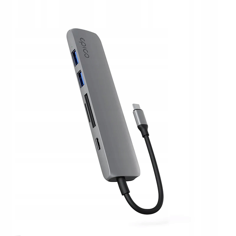 Hliníkový Usb-c hub 6v1 Epico s podporou 8K vesmírně šedý