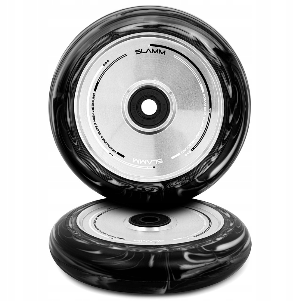 Sada kol pro koloběžku Slamm Swirl Hollow Core Černo-bílá 110 mm