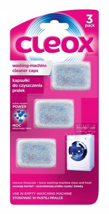 Levně 5 x Kapsle na čištění pračky Cleox (3x20 g)