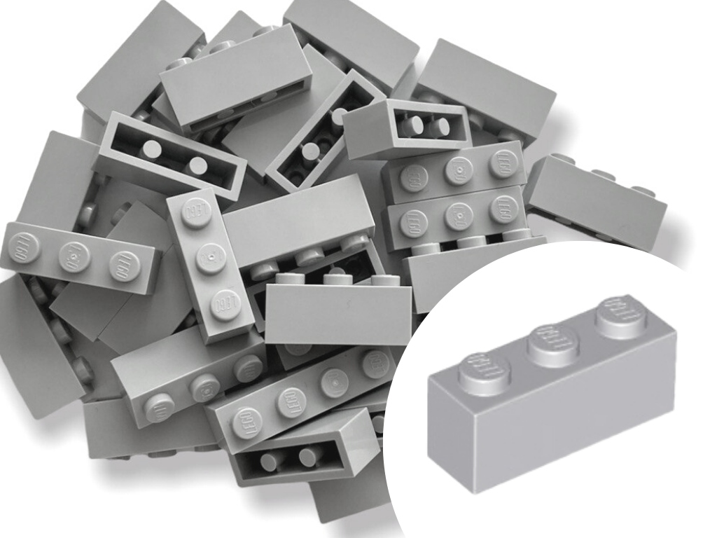

Lego 3622 Cegła 1x3 jasnoszary 10 sztuk