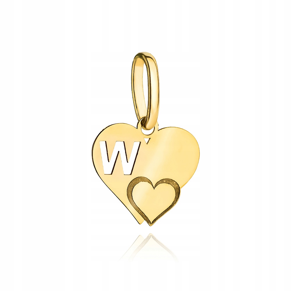 Přívěsek Zlatý Přívěsek Písmenko V Srdci Srdíčko 585 Gravírování Bonus