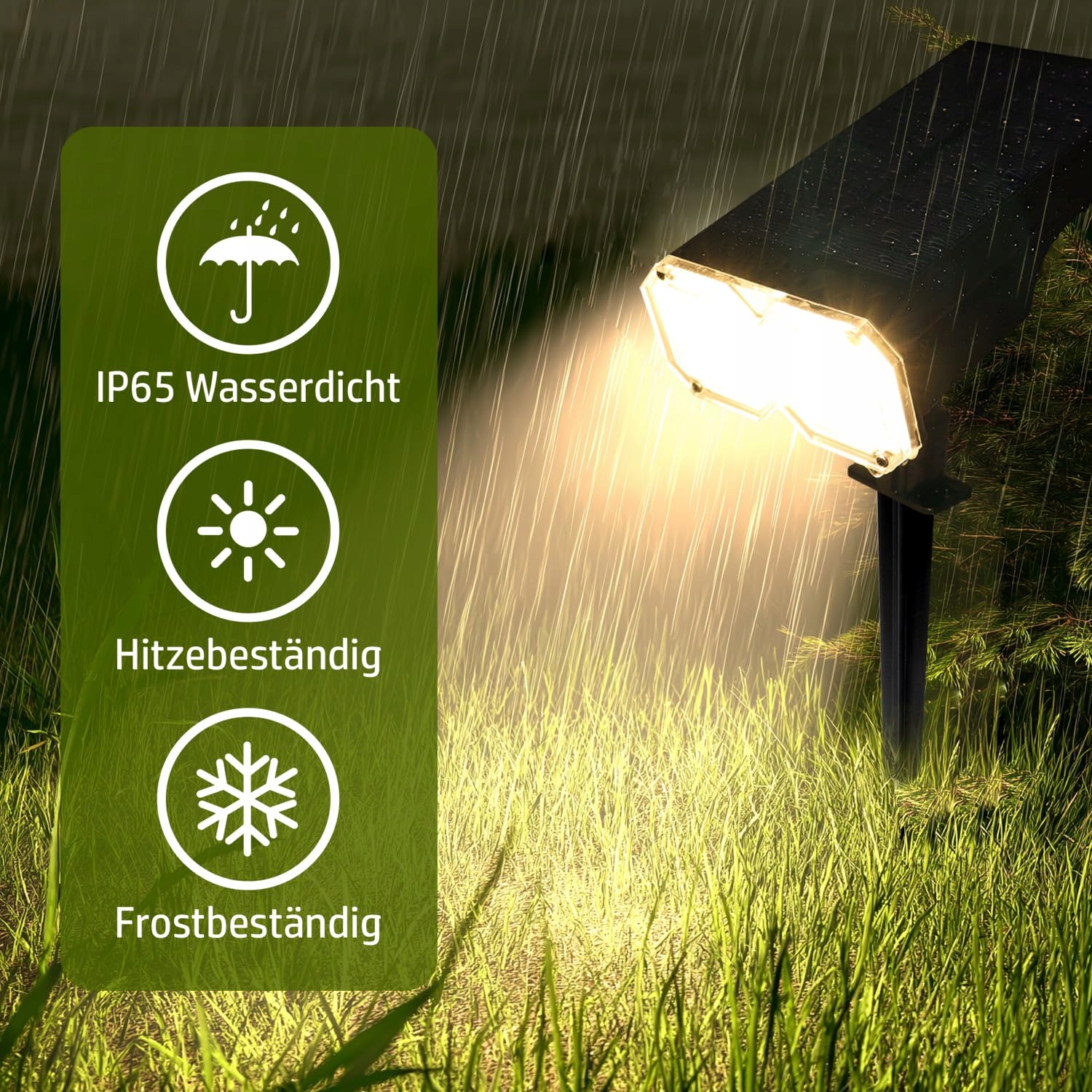 DA LIGHT Solarna Lampa Ogrodowa LED Zewnętrzna Dimmowalna IP65 Wodoodporna — miniatura 3