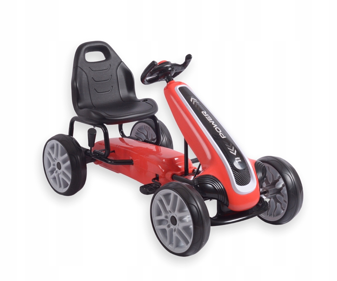 Gokart na pedały dla dzieci czerwony hamulec ręczny Power Red Milly Mally