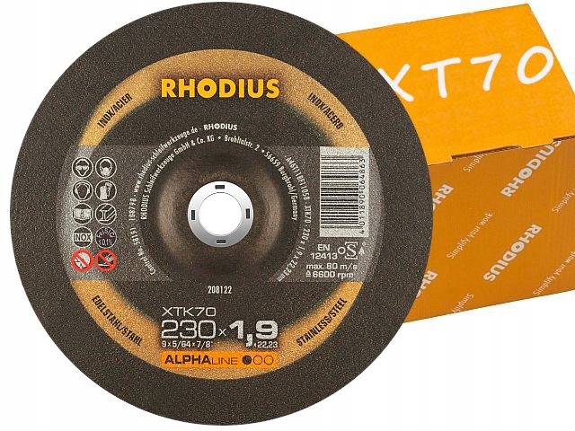 

Tarcza tarcze do cięcia metalu 230x1,9 Rhodius Top
