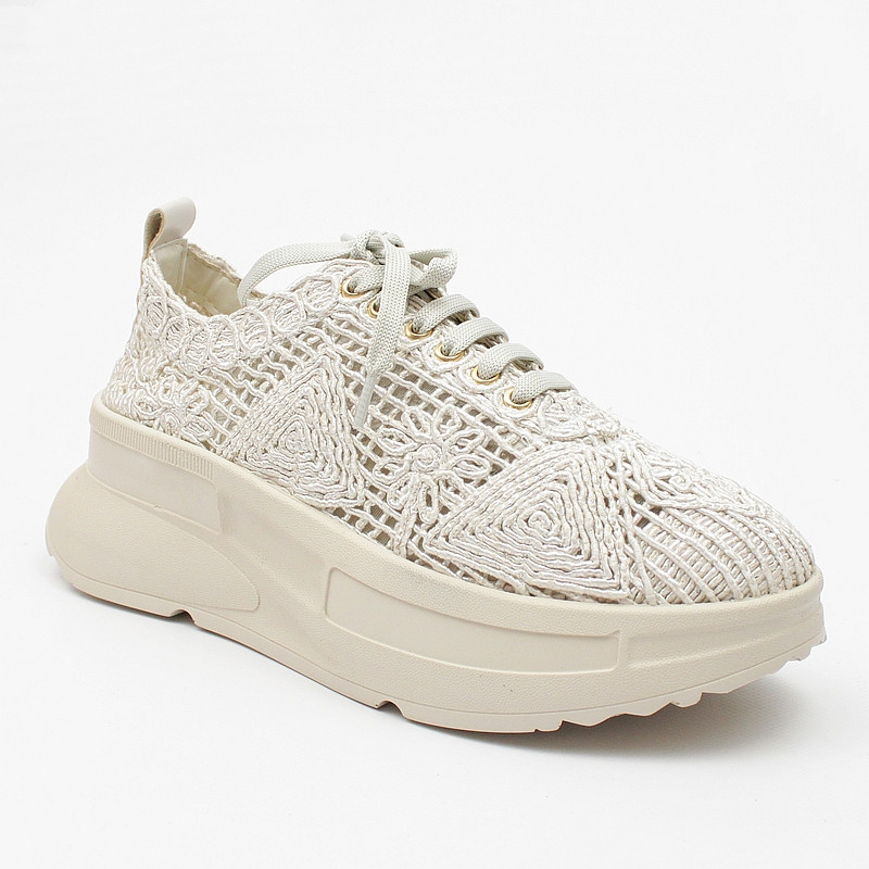 Sokolski W23-341 Béžové Krajkové Tenisky vel. 39