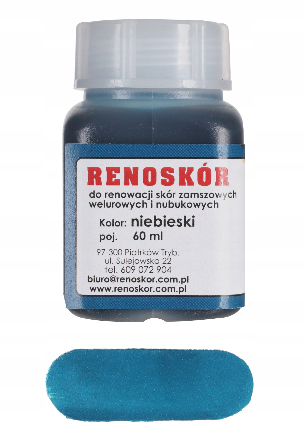 Farba zamszu weluru nubuku Renoskór Niebieski