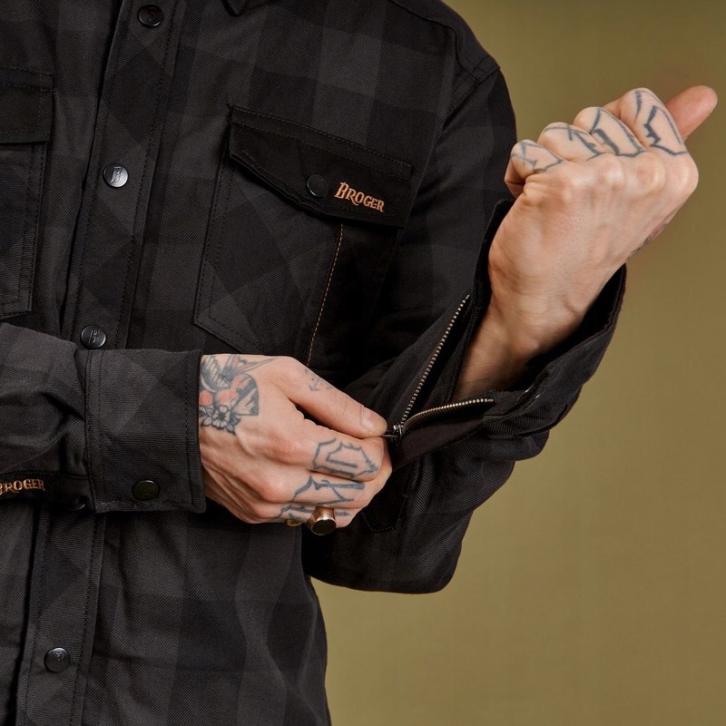 KOSZULA BROGER ALASKA BLACK/GREY M Rodzaj Męskie