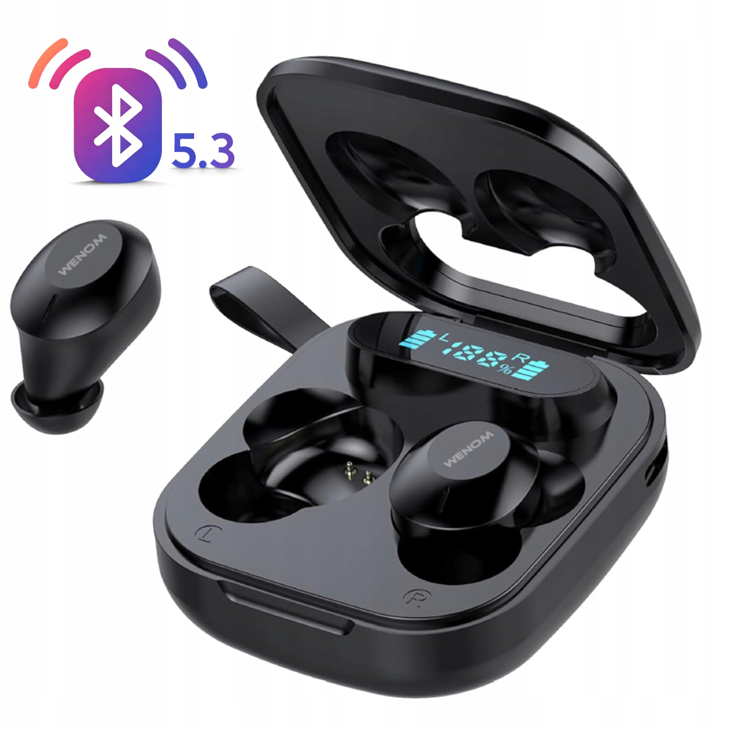 Słuchawki Bezprzewodowe Wenom SPE-14 PRO BT 5.3 Powerbank iOS Android HiFi Transmisja sygnału Bluetooth