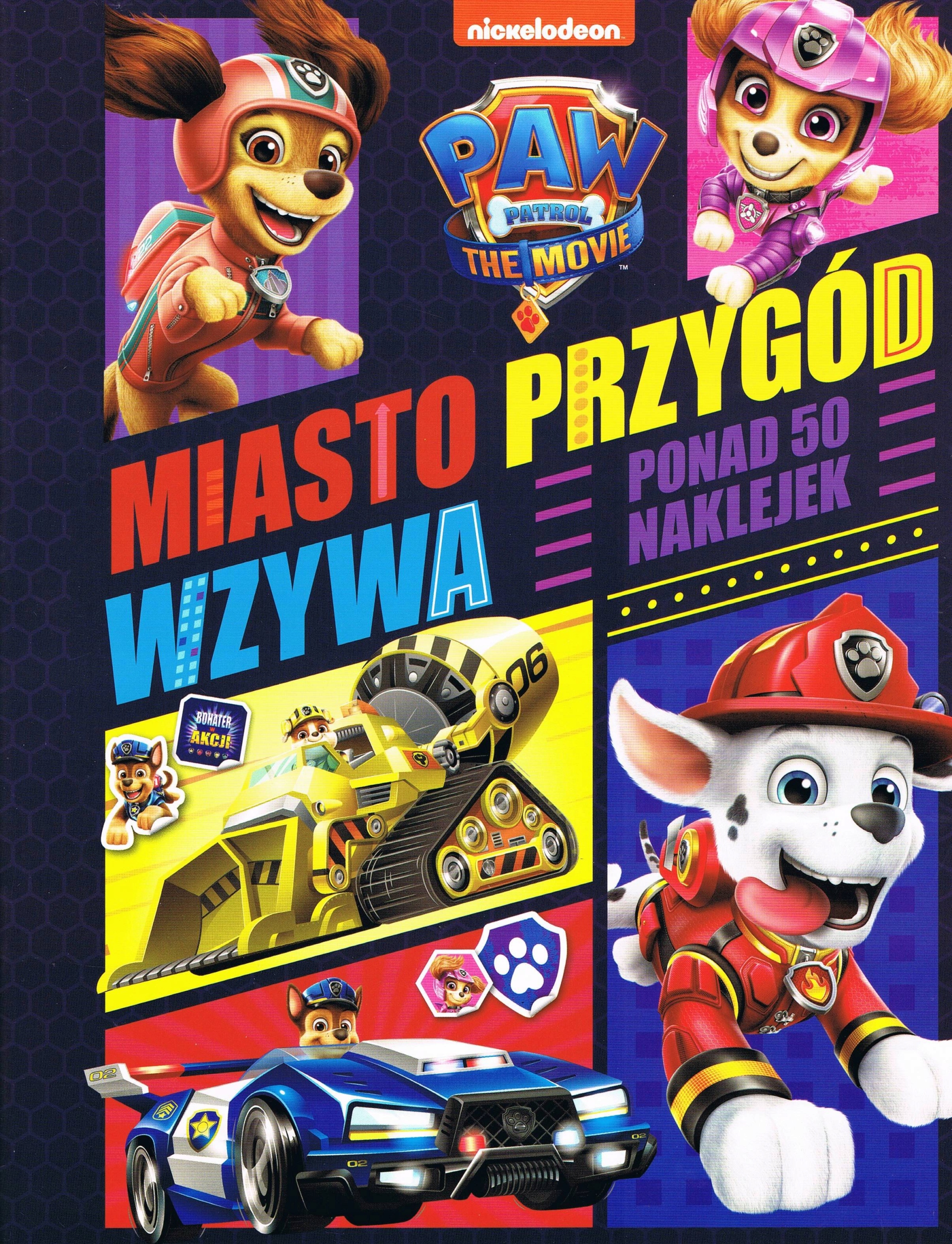 

Psi Patrol The Movie Miasto przygód 50 naklejek