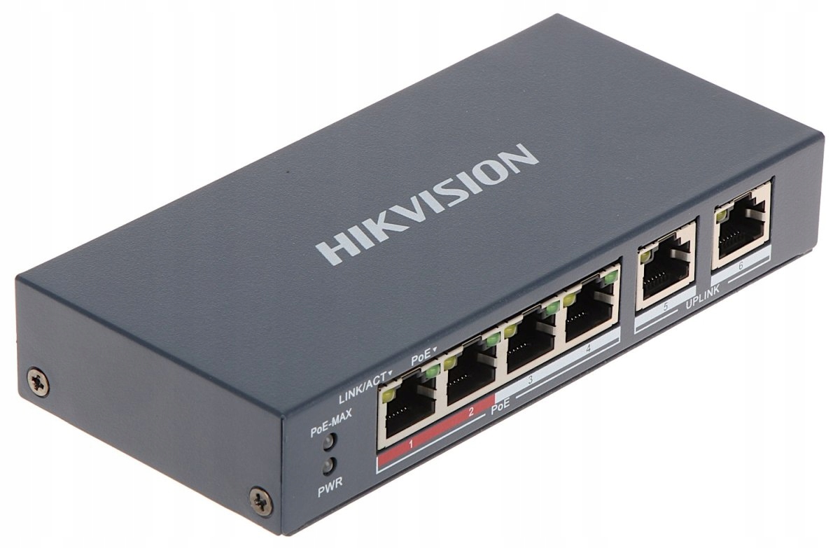 Switch Poe DS-3E0106P-E/M 4-PORTOVÝ Hikvision