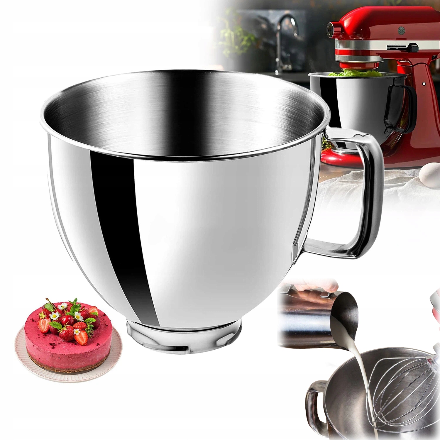 z nerezové oceli mísa 4,8 L pro KitchenAid 4,5QT a 5QT