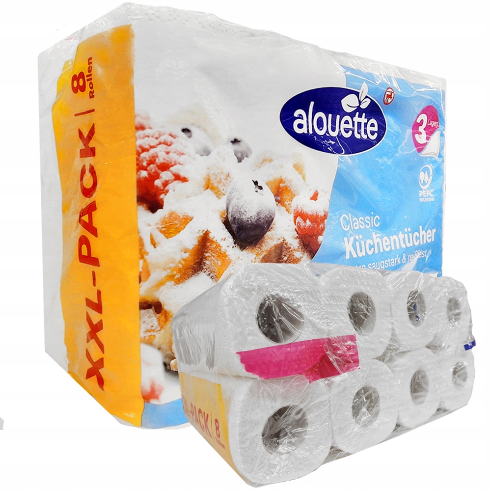 

Ręcznik Papierowy Alouette 8 Rolek 3 Warstwowy
