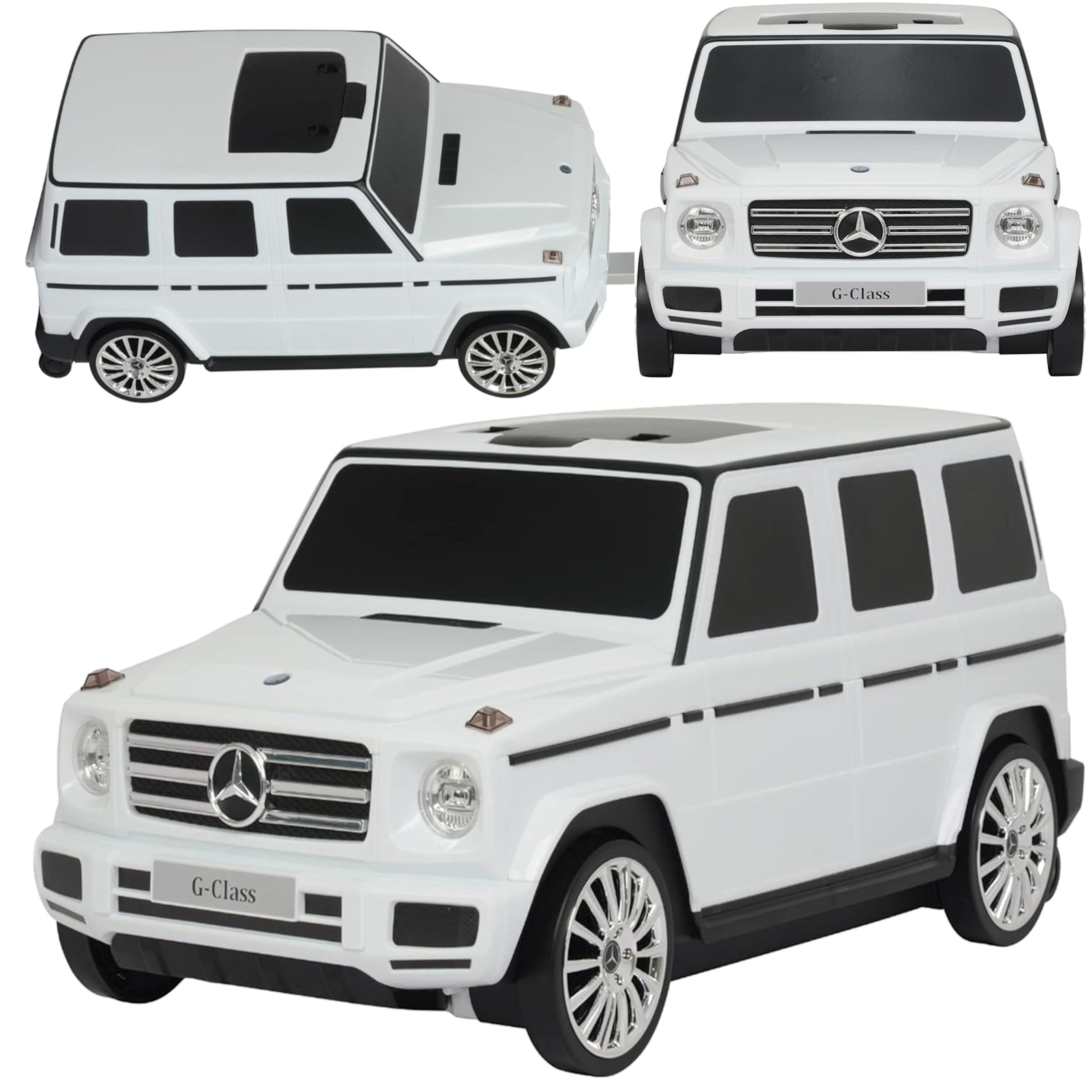 Kufr Odrážedlo Mercedes G-class 3V1 Auto Pro Děti Auto Bílé Coil