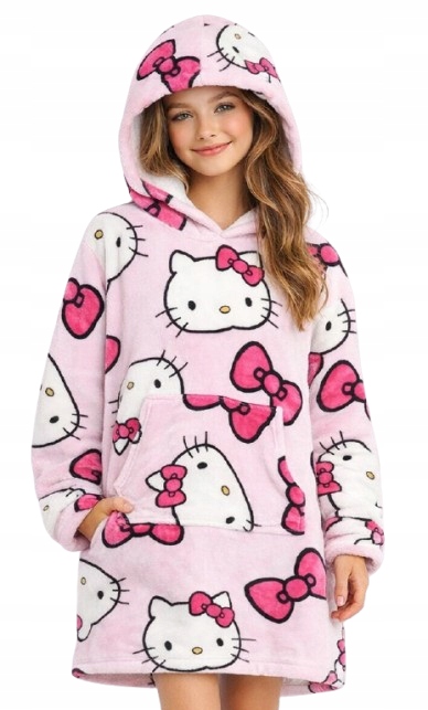 Kocobluza Hello Kitty Koc Z Kapturem Bluzowy Szlafrok Hello Kitty 122-164
