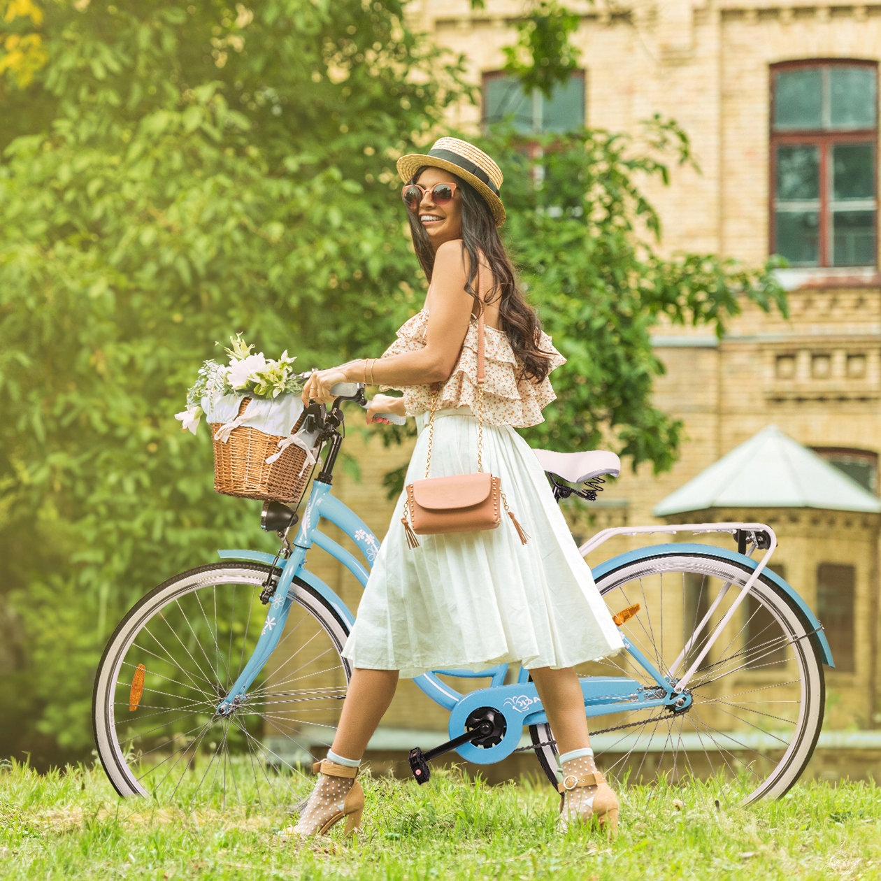 ROWER MIEJSKI DAMSKI 28'' DAMKA WIKLINOWY KOSZYKBAGAŻNIK NÓŻKA RAMA 18" Płeć kobieta