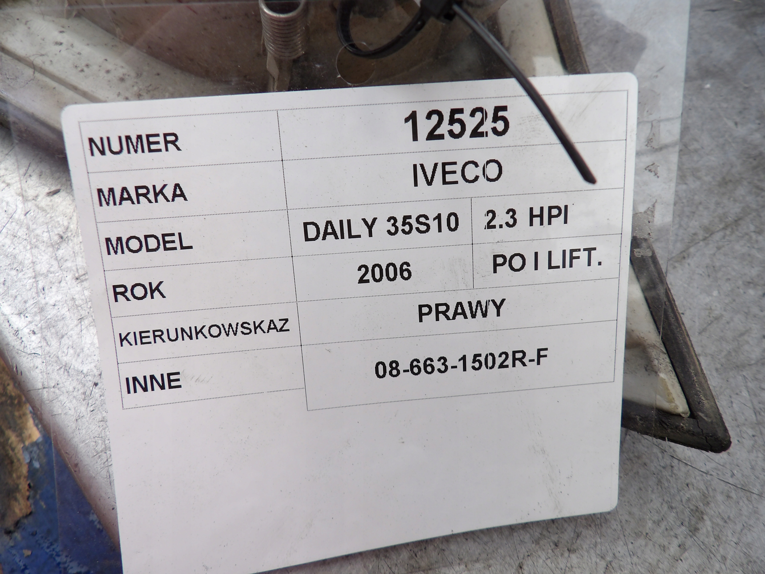 Iveco Daily 35S10 indicator right 086631502RF