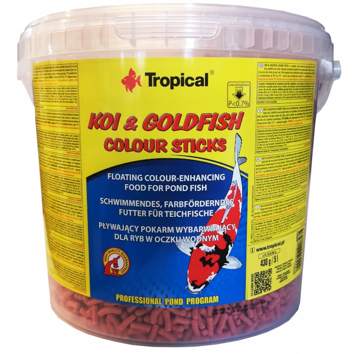 

Tropical Koi&goldfish Colour Sticks 5L/430G