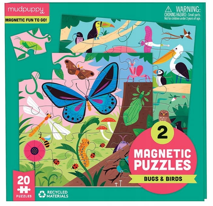 

Mudpuppy Puzle Magnetyczne 2w1 Robaki i ptaki 4+