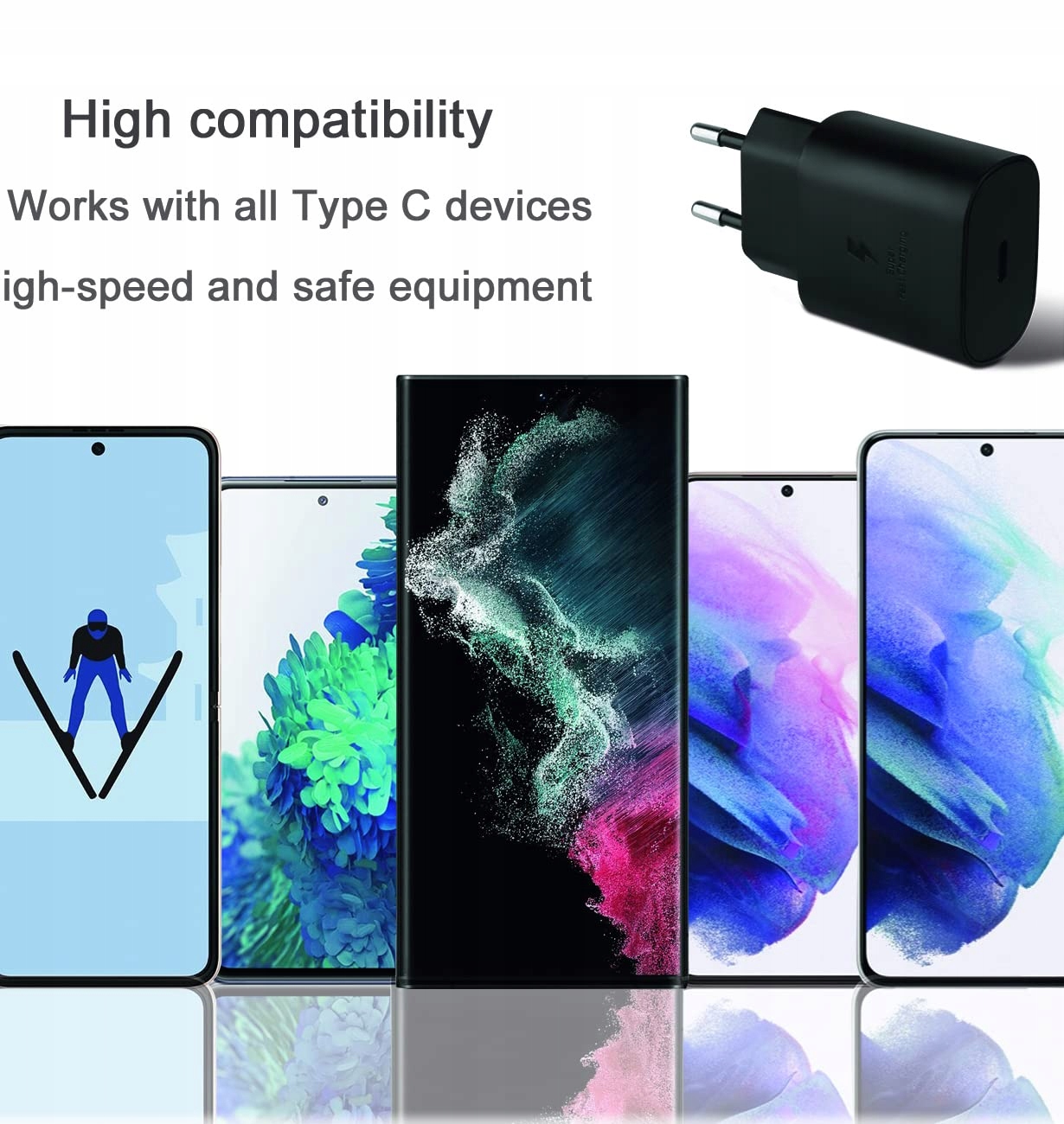 Samneer 25W USB-C Charger for Galaxy S20 S21 S22 Note20 A52S A53 A72 — miniatura 5