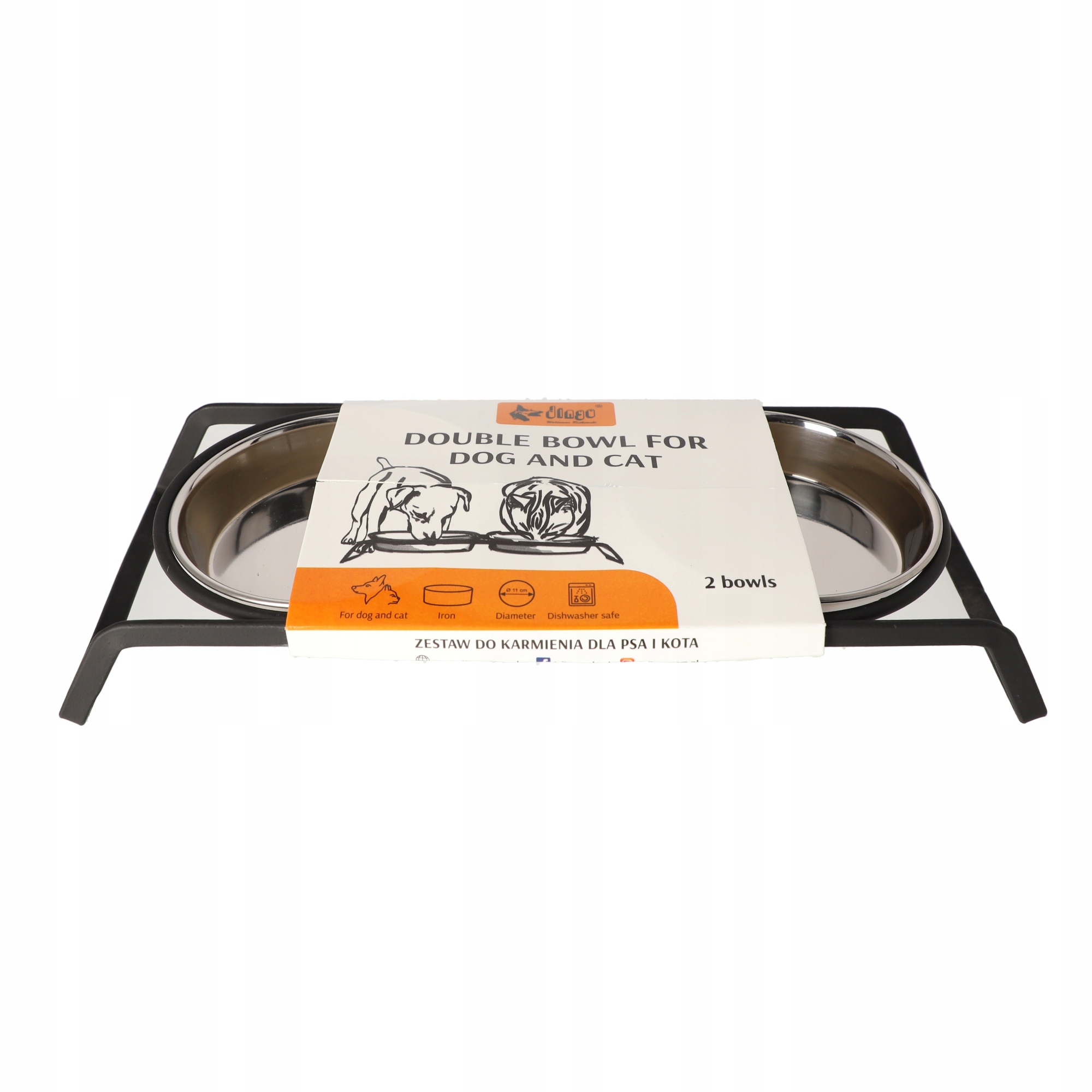 Levně Dingo Misky na stojanu pro psa/kočku 0,28 l