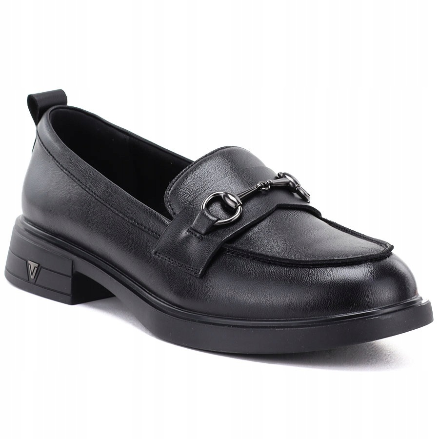Dámské kožené polobotky loafersy černé Vinceza 133115 39