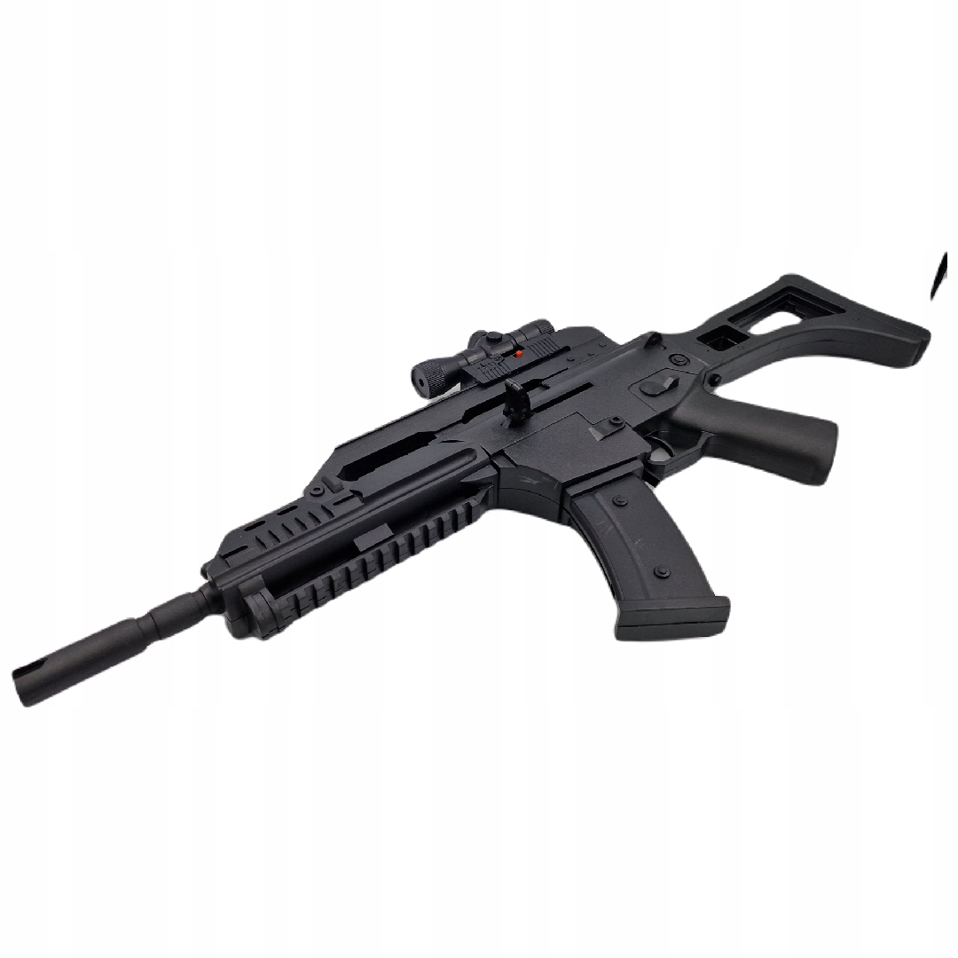 KARABIN SZTURMOWY NA KULKI G36 PISTOLET P41 CELOWNIK LASEROWY + TARCZA Efekty brak świetlne