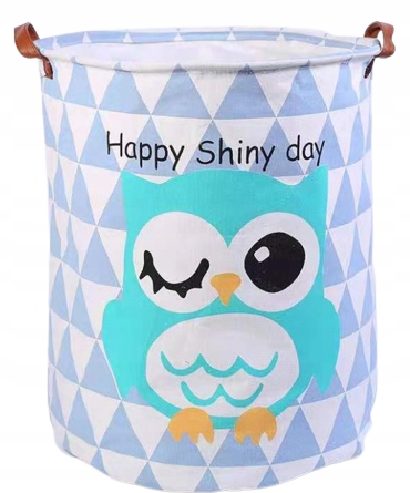 POJEMNIK KOSZ WOREK NA ZABAWKI WZORY BARYŁKI SOWA