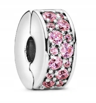 Charms Pandora 791817PCZ Klips Růžový Šik Pave