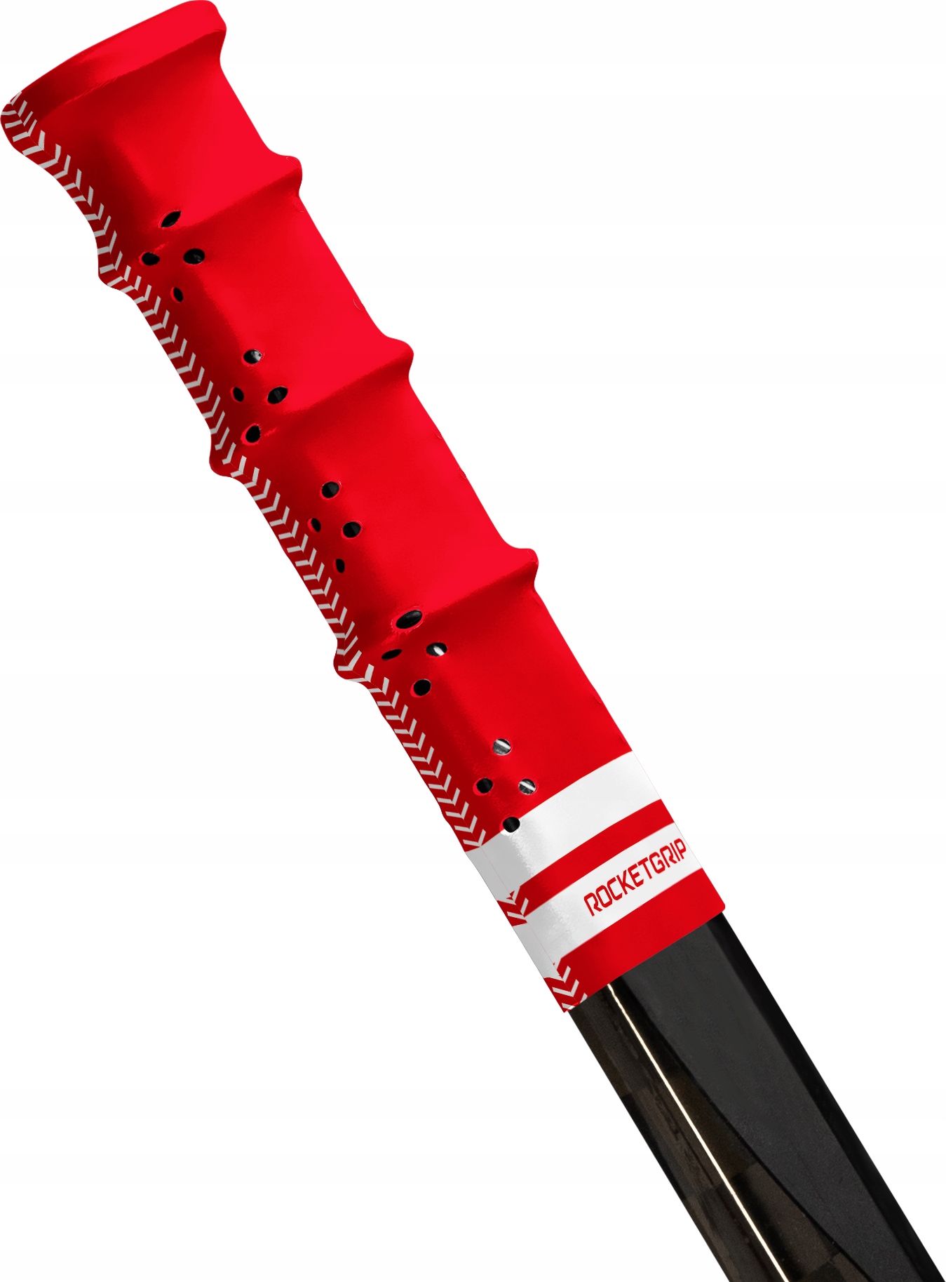 RocketGrip Hole Color Grip, czerwony-biały