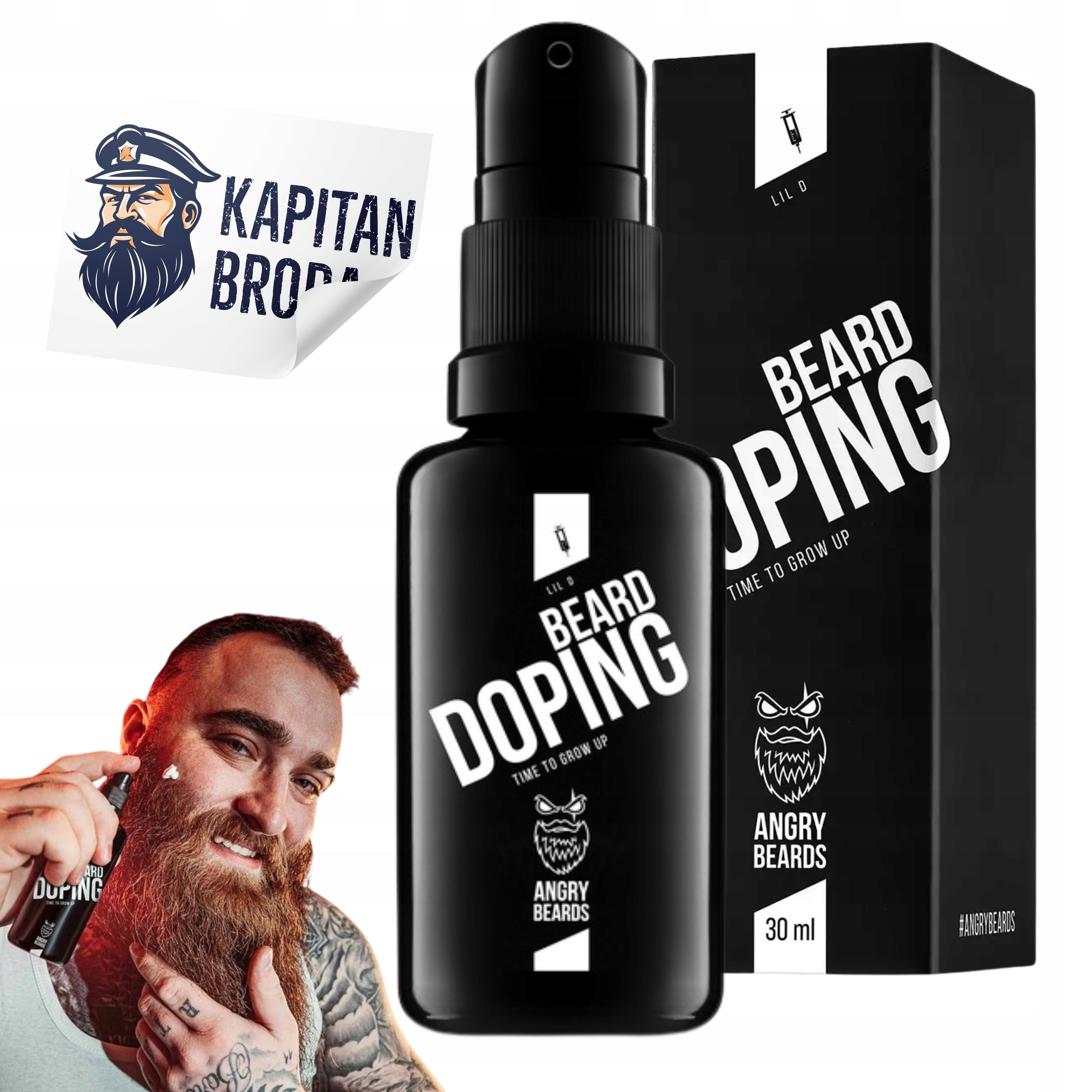 Angry Beards Doping Sérum proti lišejníkům, potvrzené studiemi, 30 ml