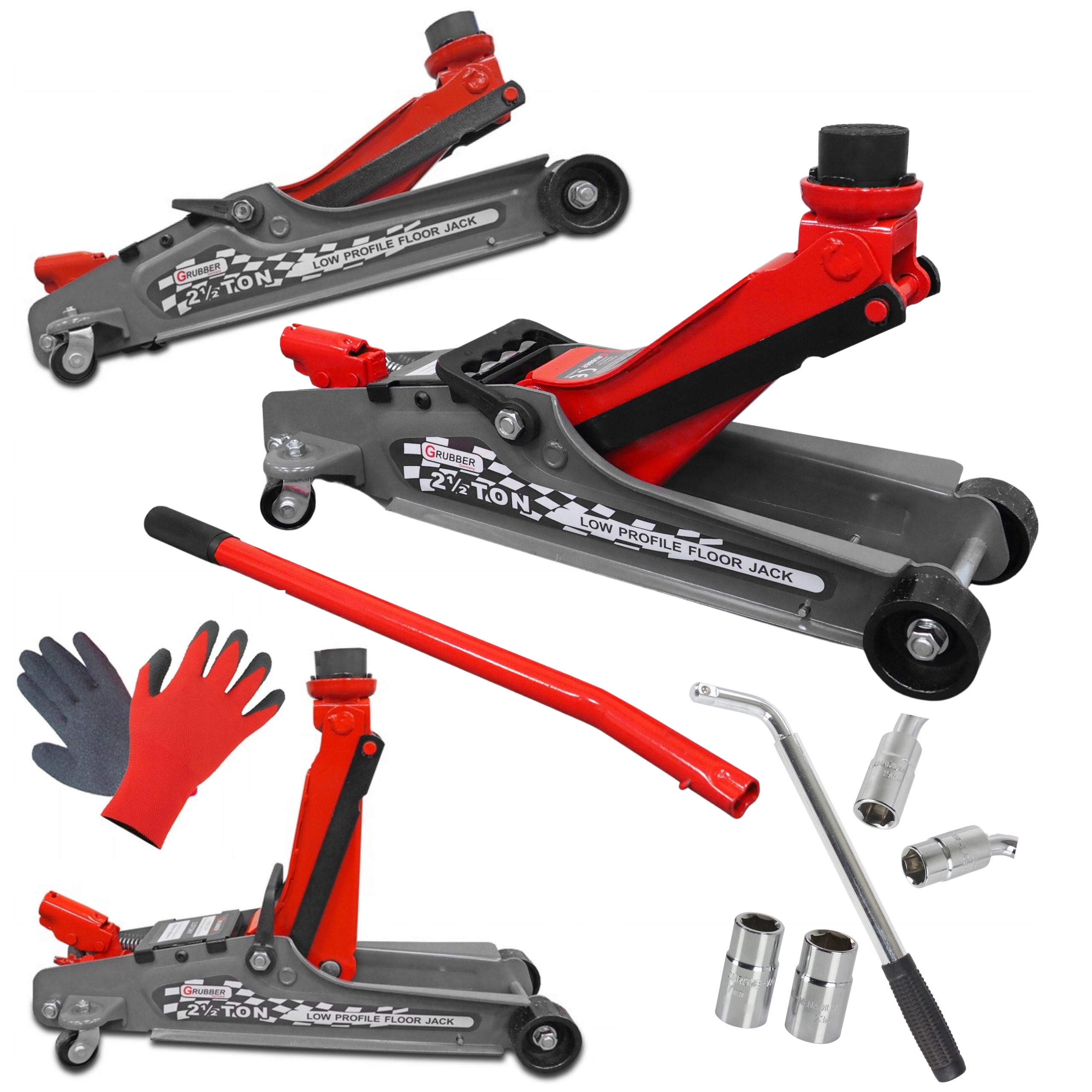 PODNOŚNIK ŻABA LEWAREK 2,5T KLUCZ DO KÓŁ NASADKI