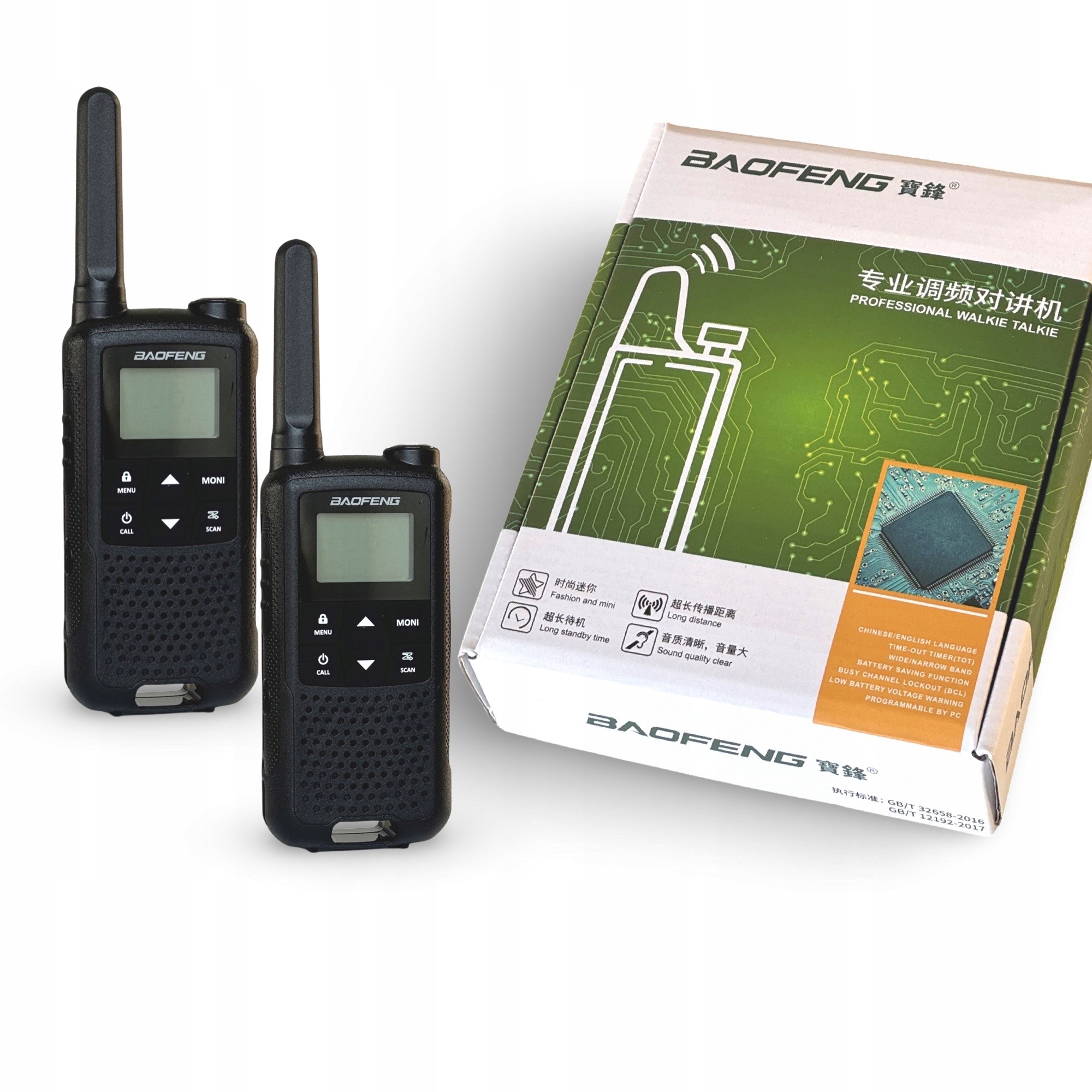 Vysílačka Baofeng F22/T22 Pmr Vysílačka Radiotelefon 3km 2ks