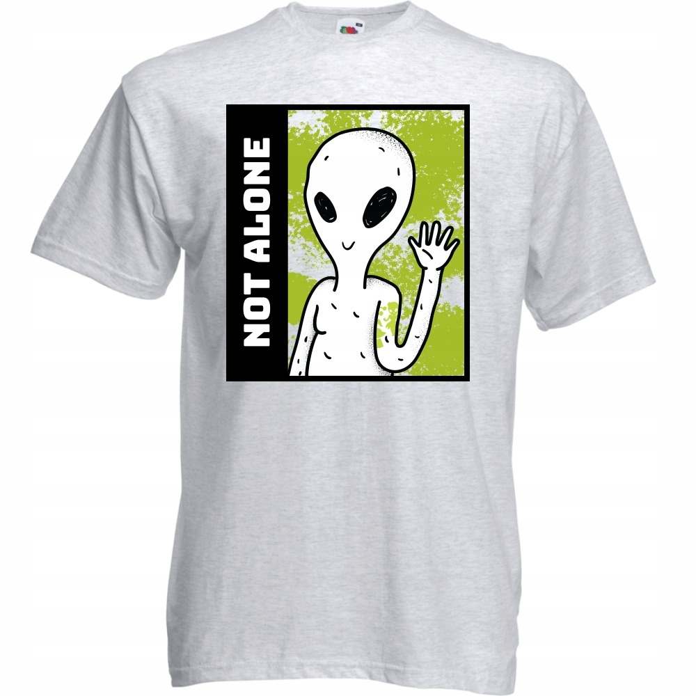 

Koszulka not alone ufo kosmici L ash szara