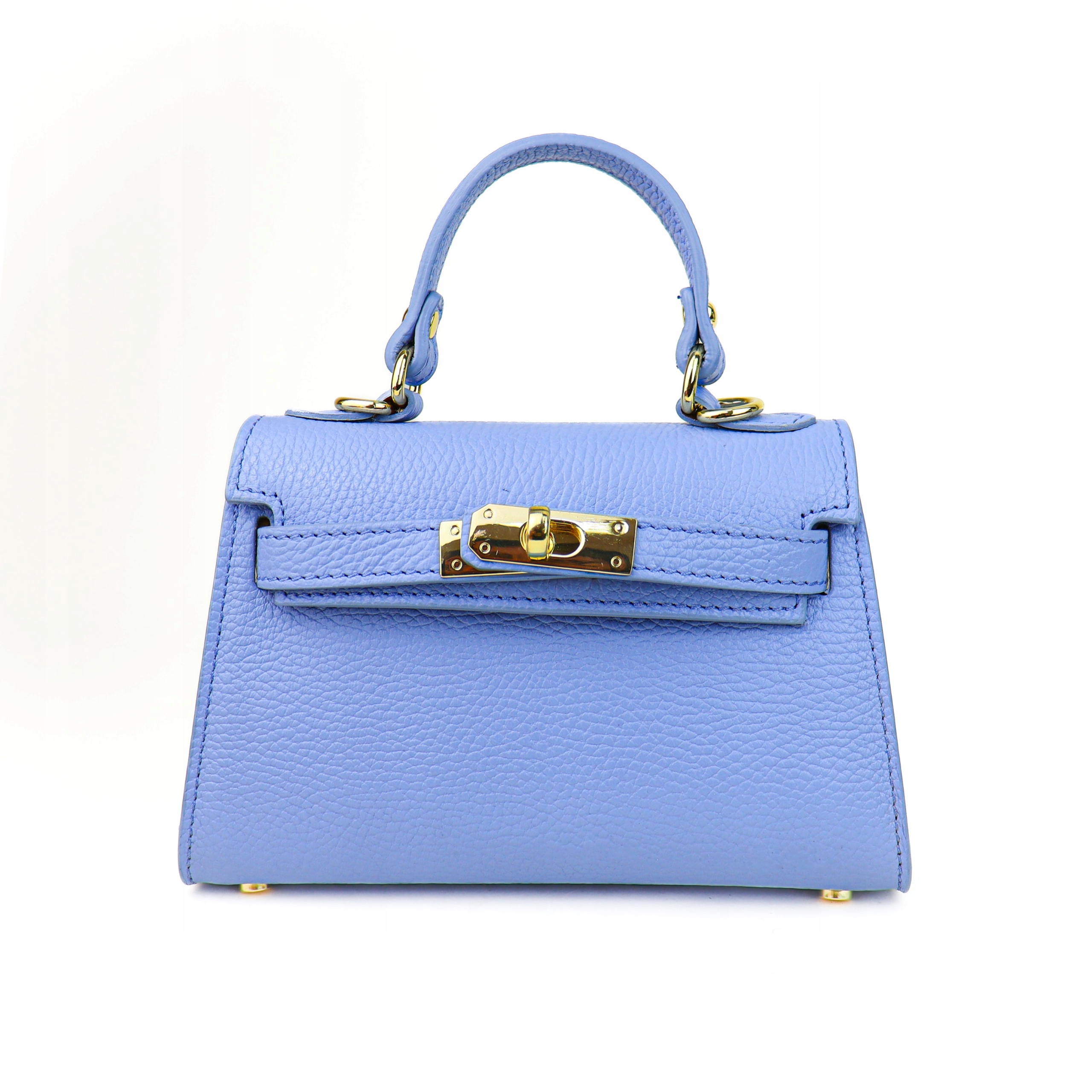 Torebka Damska Kuferek, skóra Emily Błękitny Marka inna