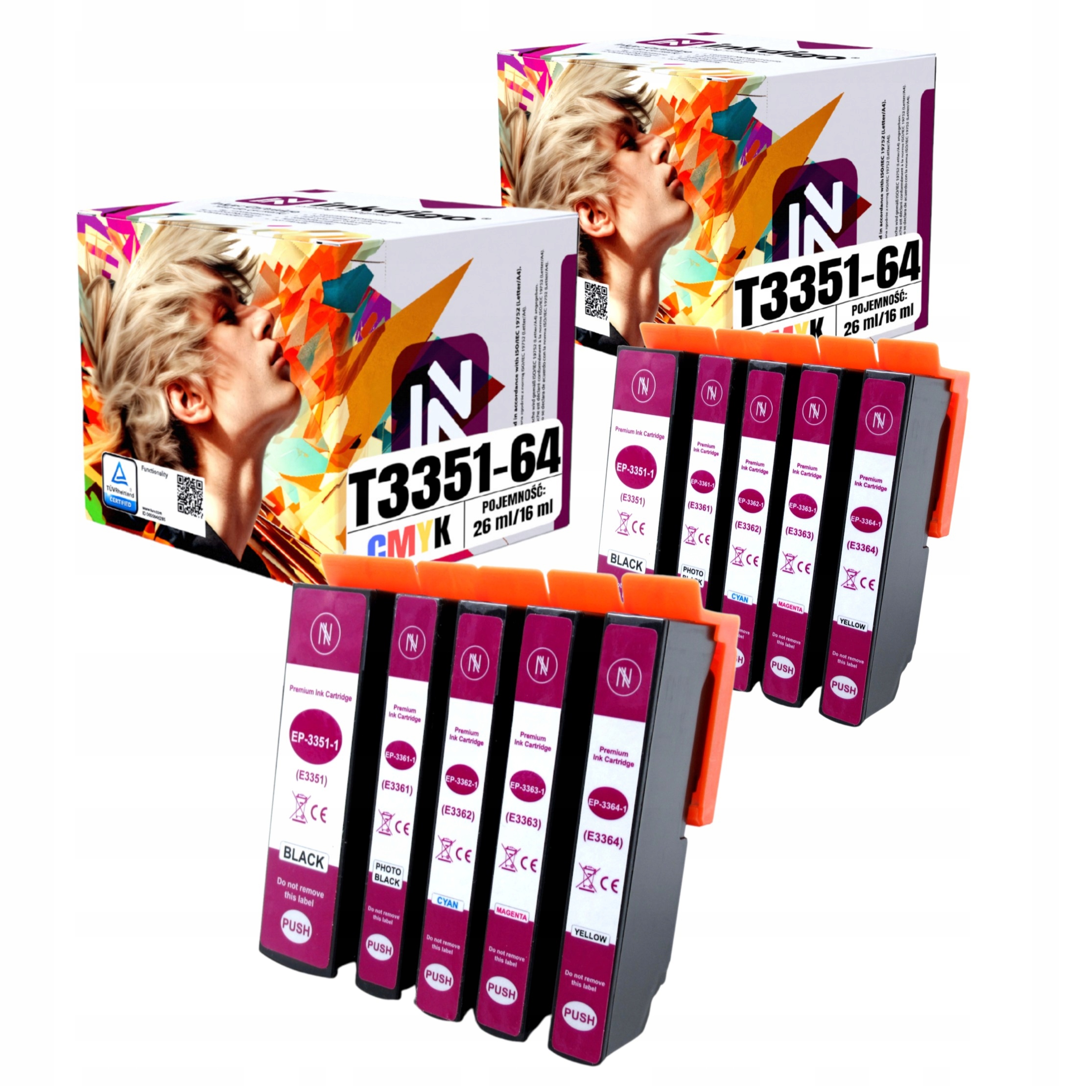 10x náhradní inkoust pro Epson XP530 XP630 XP645 XP830