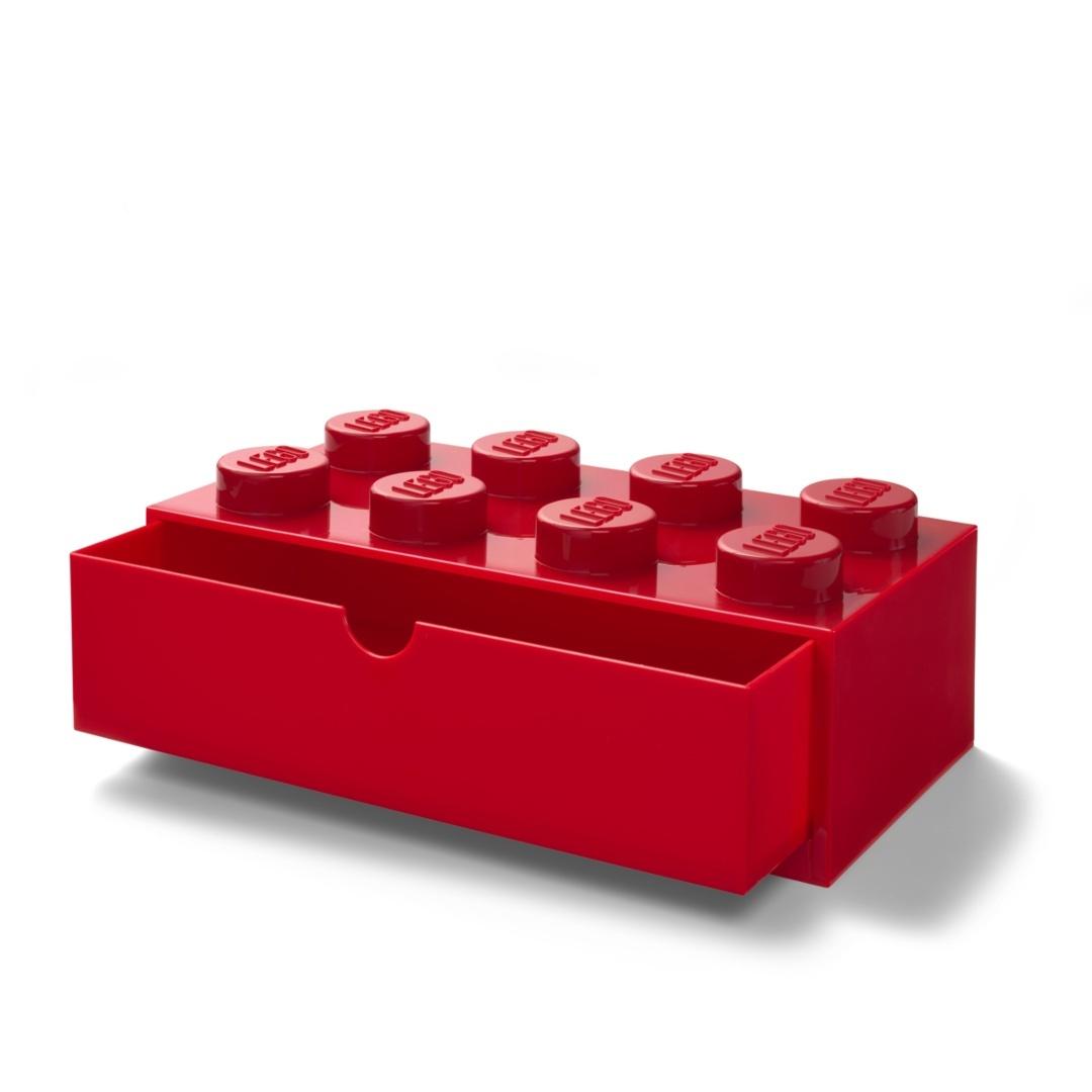 Lego (r) kontejner s zásuvkou kostka osmička červená