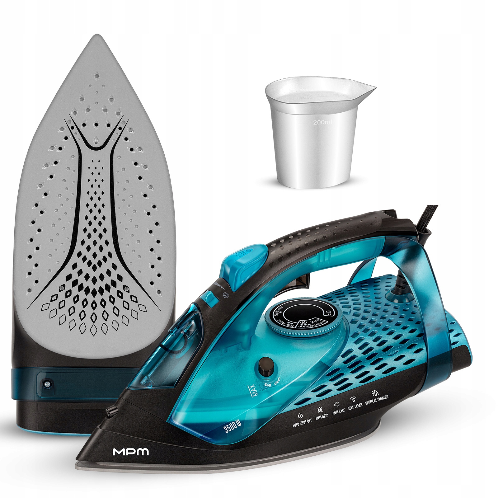 Žehlička 3500 W Mpm MZE-29 Páry 190 G Bezpečnostní Vypnutí Vertikální Anti-drip