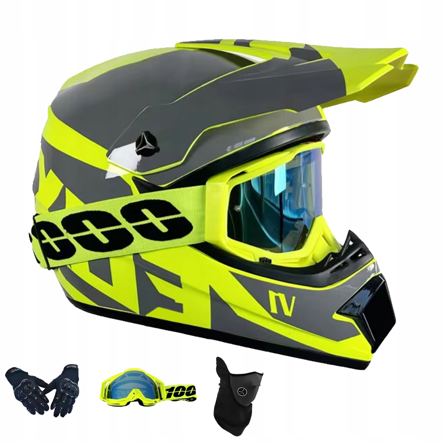 Helma Na Elektrickou Koloběžku Cross Enduro Quad Bmx Helma Brýle Rukavice M