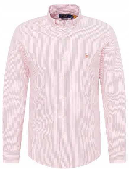 Koszula Polo Ralph Laurent męska różowa w paski r. XL