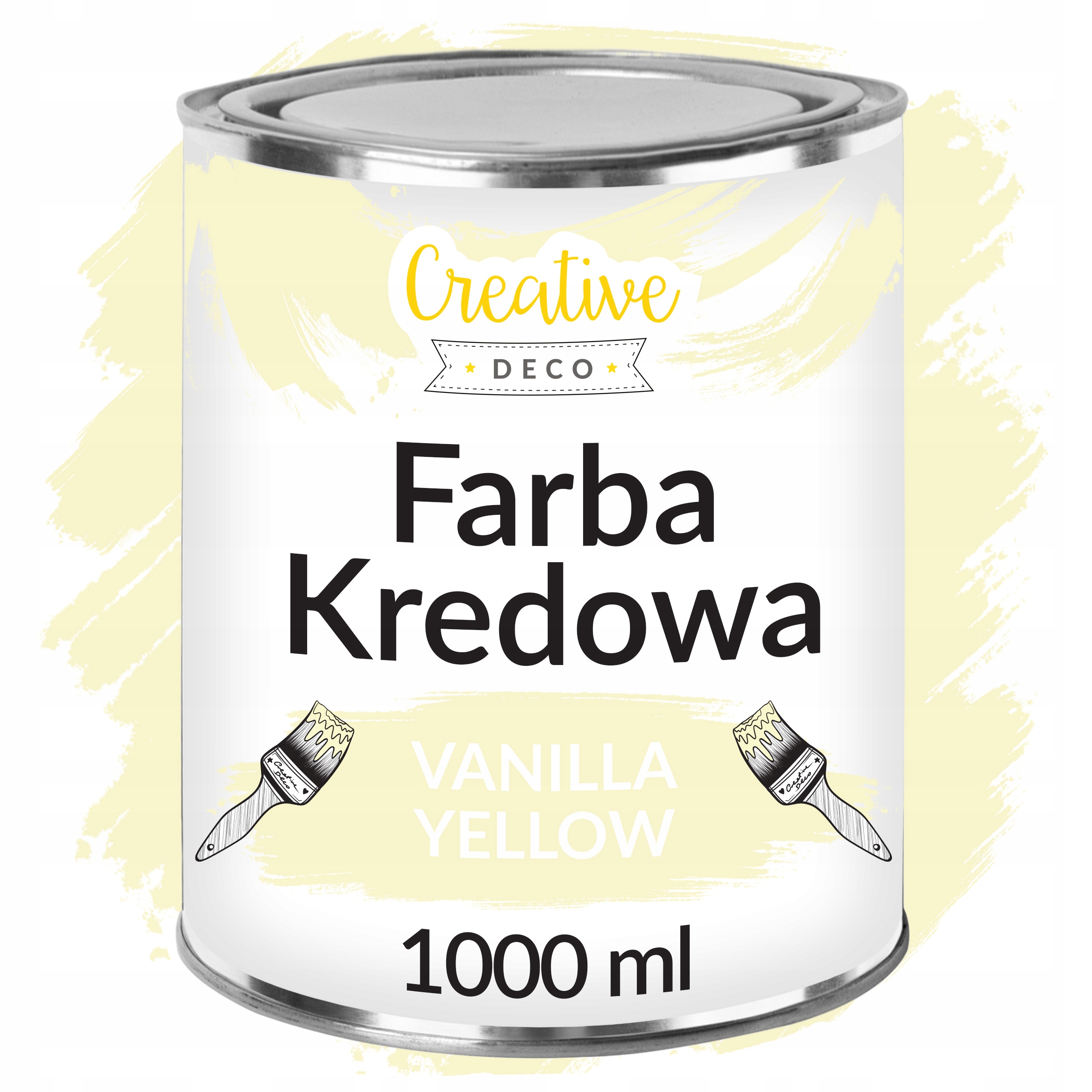 Barva křídová žlutá pastelová pro renovaci dekorace nábytku dřeva 1000 ml