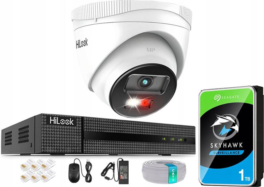 Sada Ip monitorování pro dům Kamera 6Mpx Ir/led na kroucený kabel 1TB rekordér