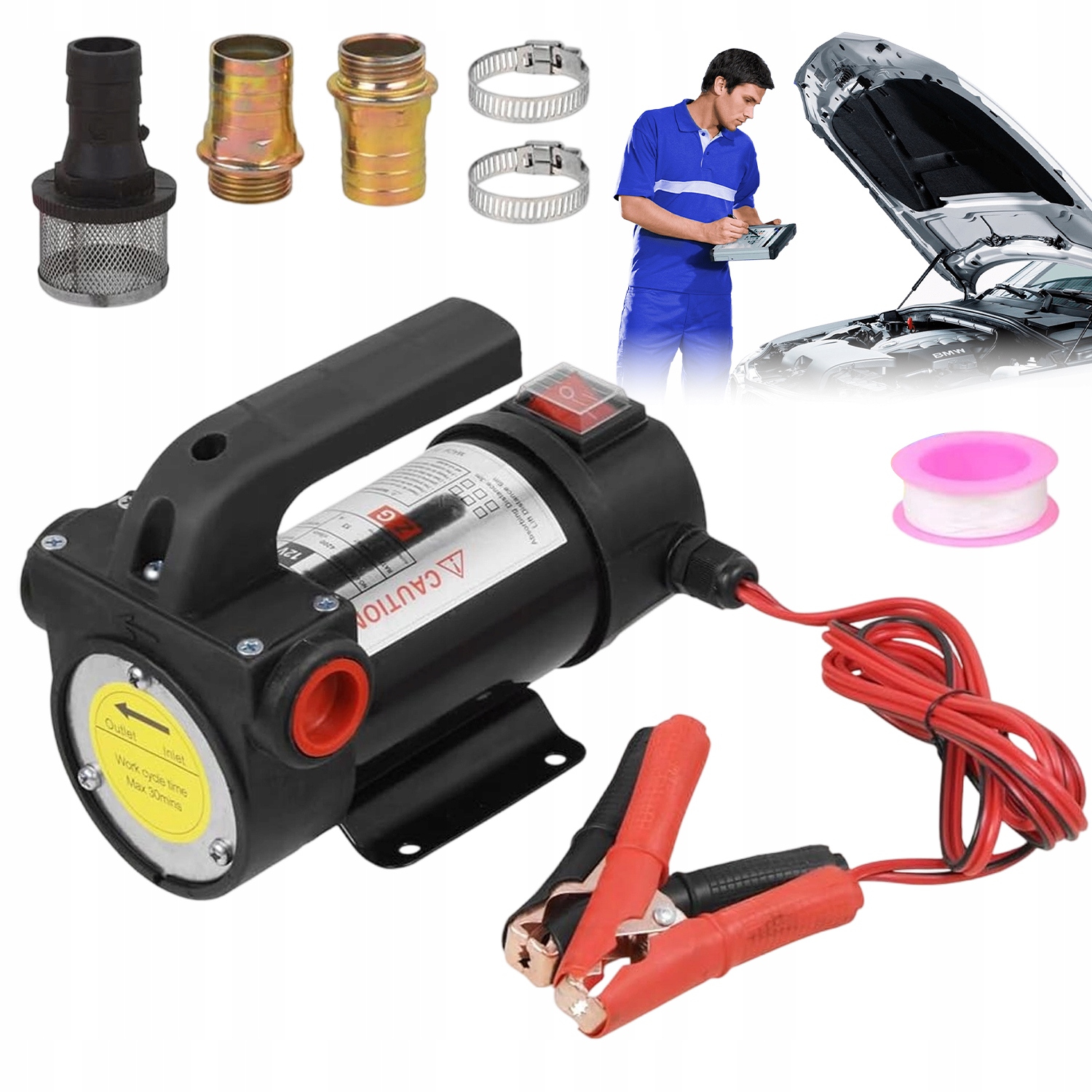 Elektrická Dieselová Pumpa 12V 260 W Přenosná Pro Rychlý Přenos Paliva