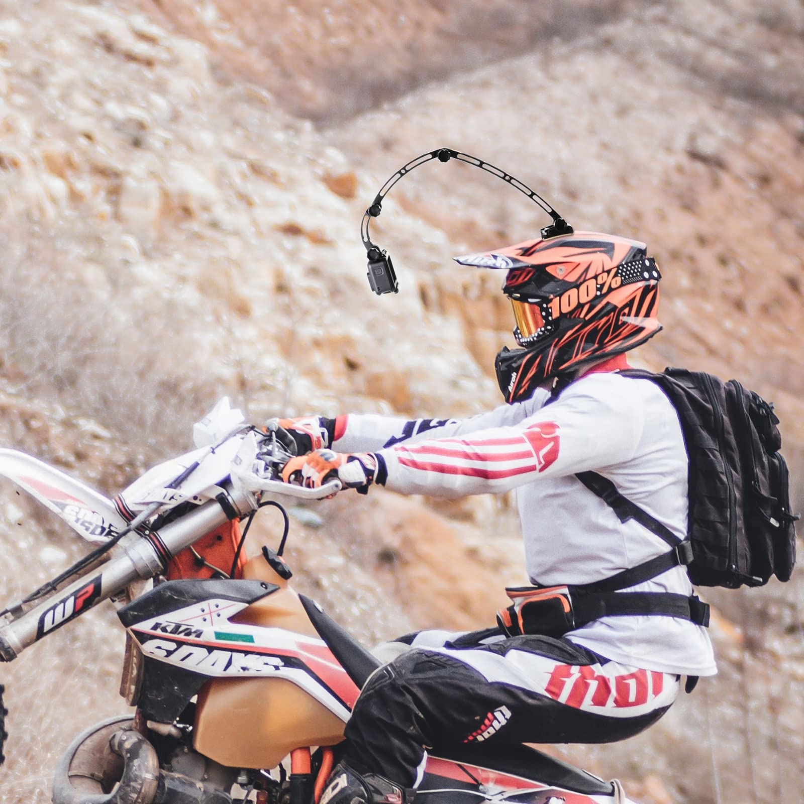 Aluminiowy Zestaw Uchwytów na Kask do GoPro Hero 12 11 10 Action Cam HSU — miniatura 3